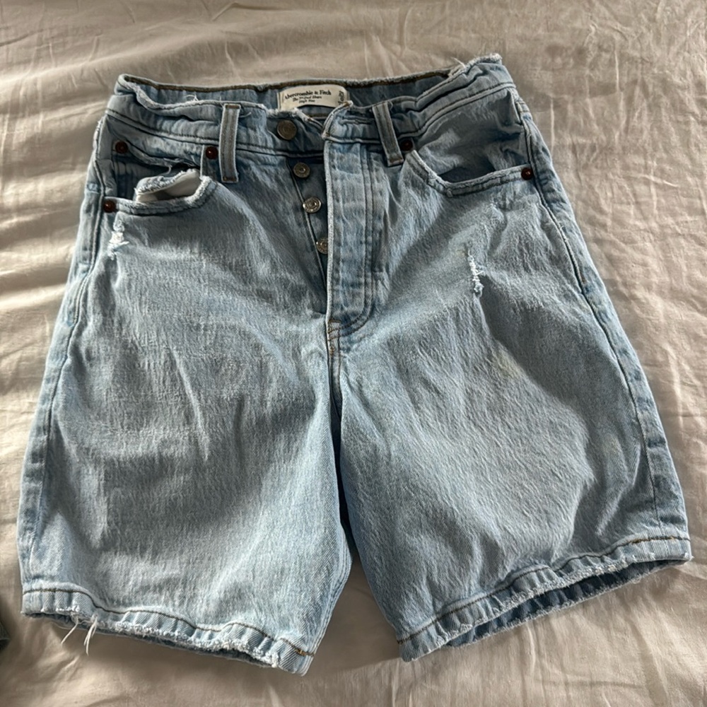 Abercrombie & Fitch Light Blue Denim Jean Shorts